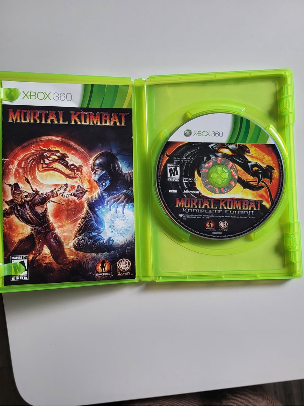 Mortal Kombat Komplete Edition (Xbox 360) – Excellent Condition